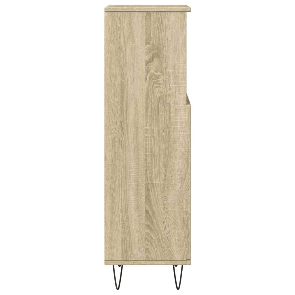 Bathroom Cabinet Sonoma Oak 30x30x100 cm Engineered Wood