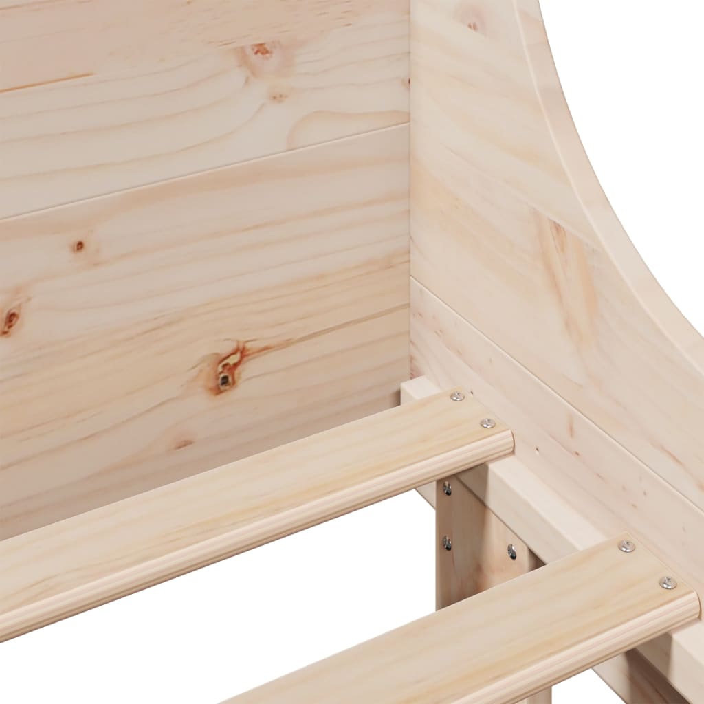 Bed Frame without Mattress 100x200 cm Solid Wood Pine