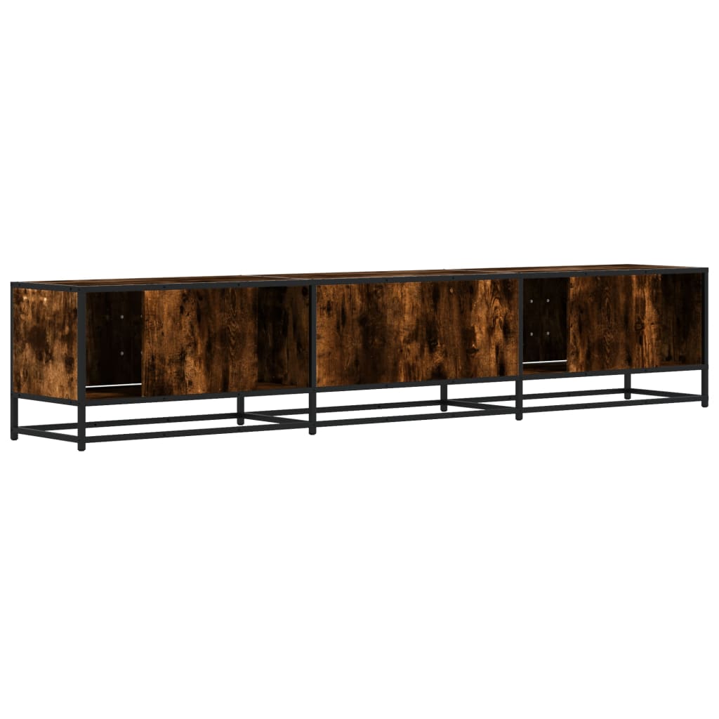 TV Cabinet Smoked Oak 210x35x41 cm Engineered Wood