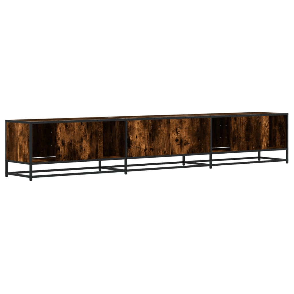 TV Cabinet Smoked Oak 240x35x41 cm Engineered Wood