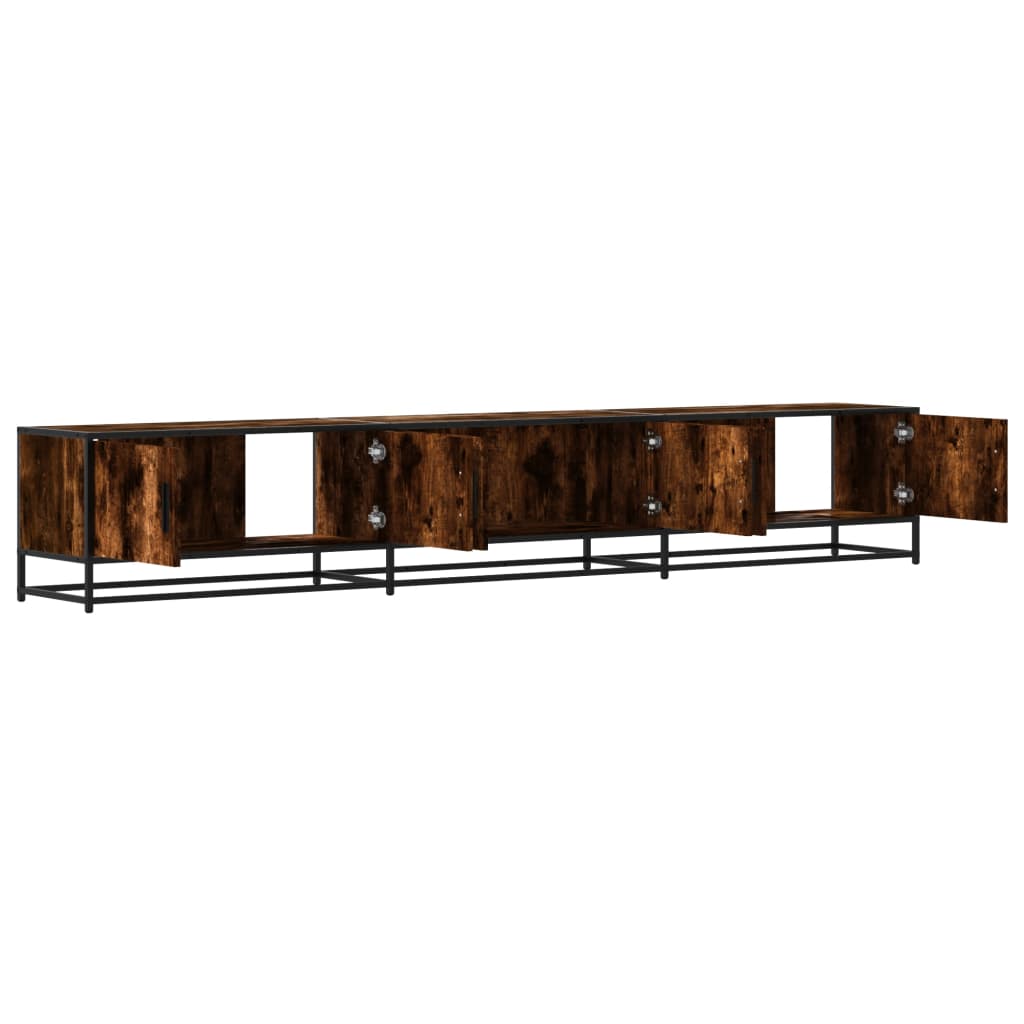 TV Cabinet Smoked Oak 240x35x41 cm Engineered Wood