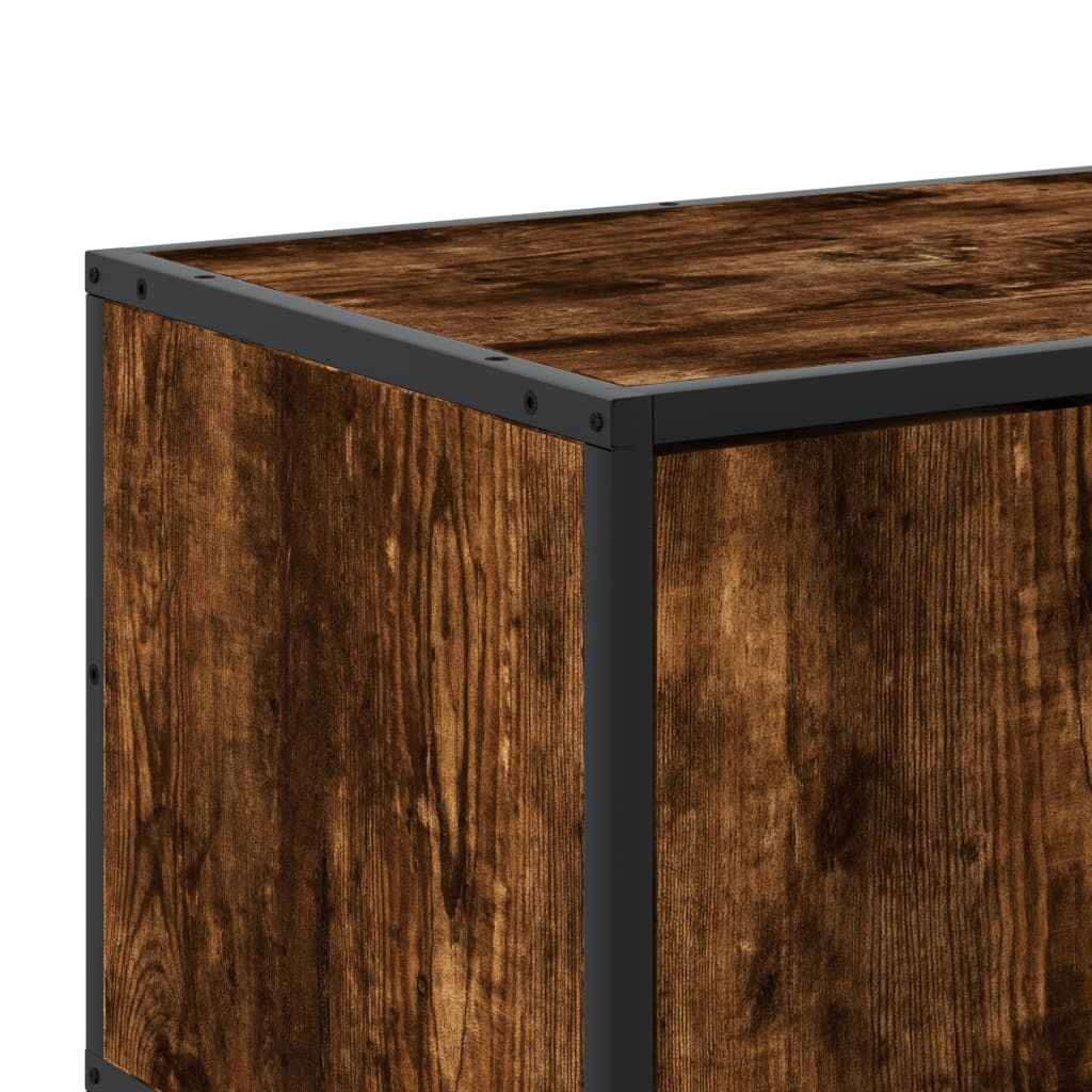 TV Cabinet Smoked Oak 240x35x41 cm Engineered Wood