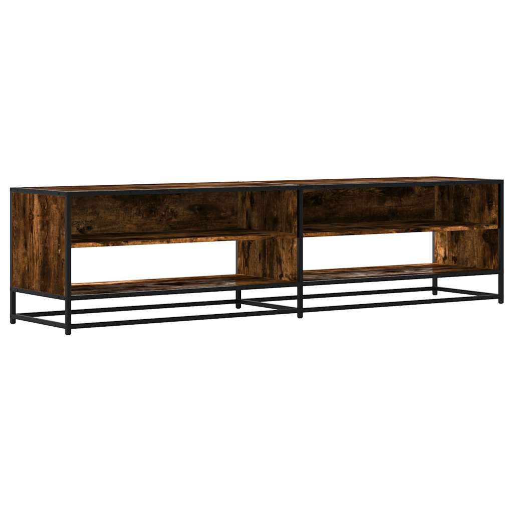 TV Cabinet Smoked Oak 180.5x40x46 cm Engineered Wood