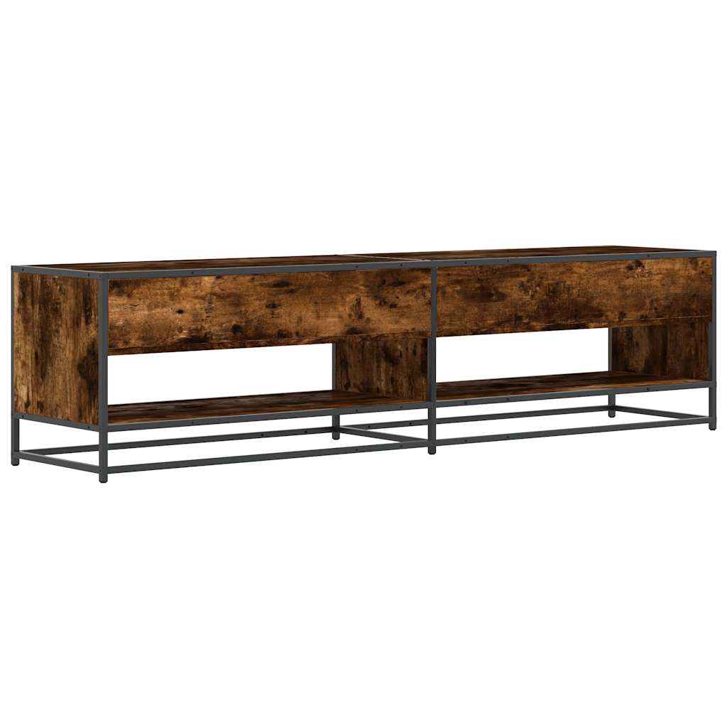 TV Cabinet Smoked Oak 180.5x40x46 cm Engineered Wood