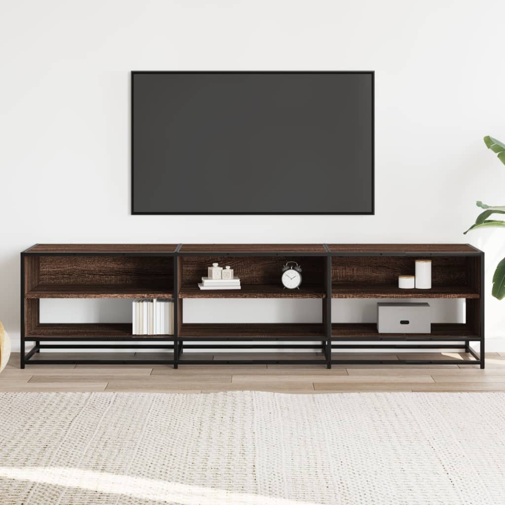 TV Cabinet Brown Oak 180x40x46 cm Engineered Wood