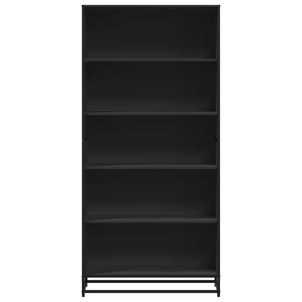 Bookcase Black 80.5x35x170.5 cm Engineered Wood