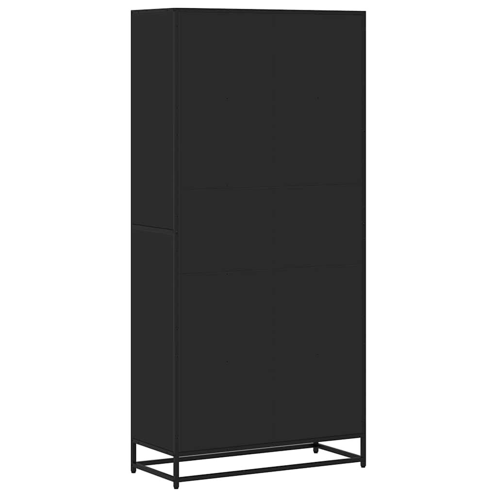 Bookcase Black 80.5x35x170.5 cm Engineered Wood
