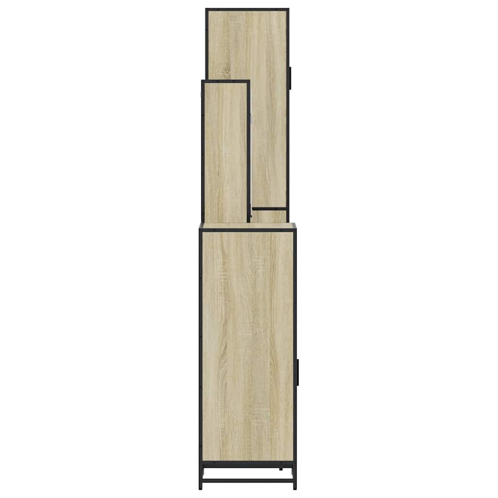 4 Piece Bathroom Furniture Set Sonoma Oak Engineered Wood