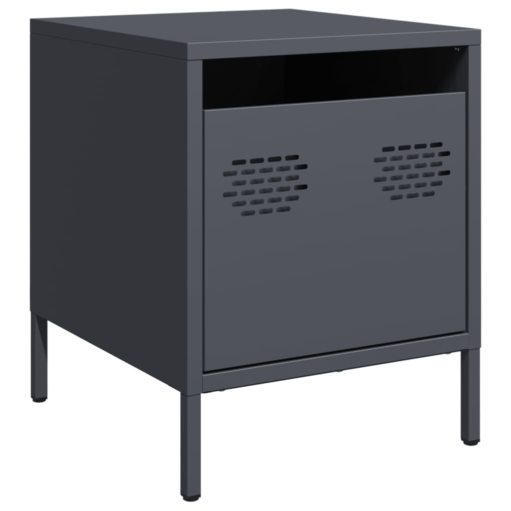Bedside Cabinet Anthracite 35x39x43.5 cm Steel