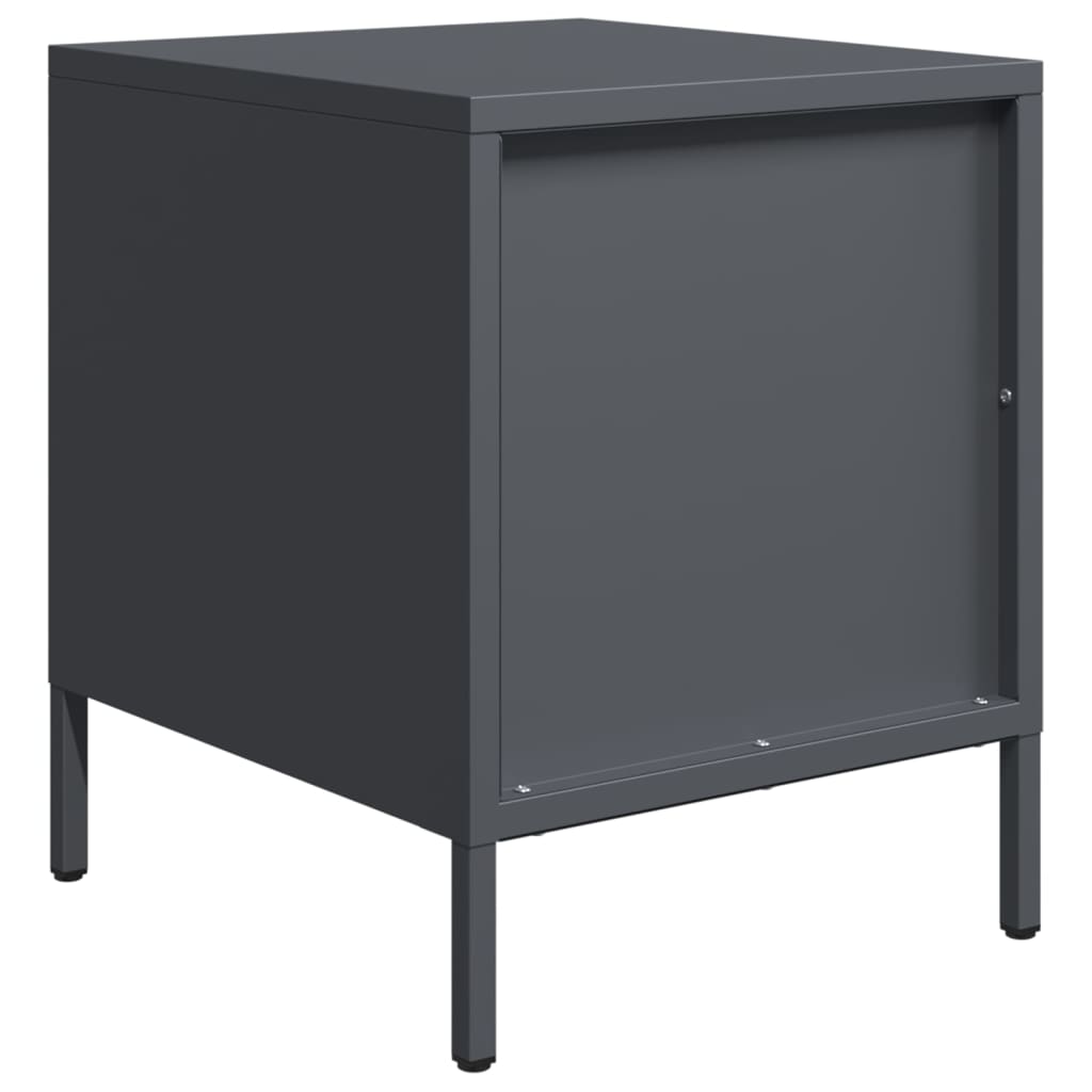 Bedside Cabinet Anthracite 35x39x43.5 cm Steel