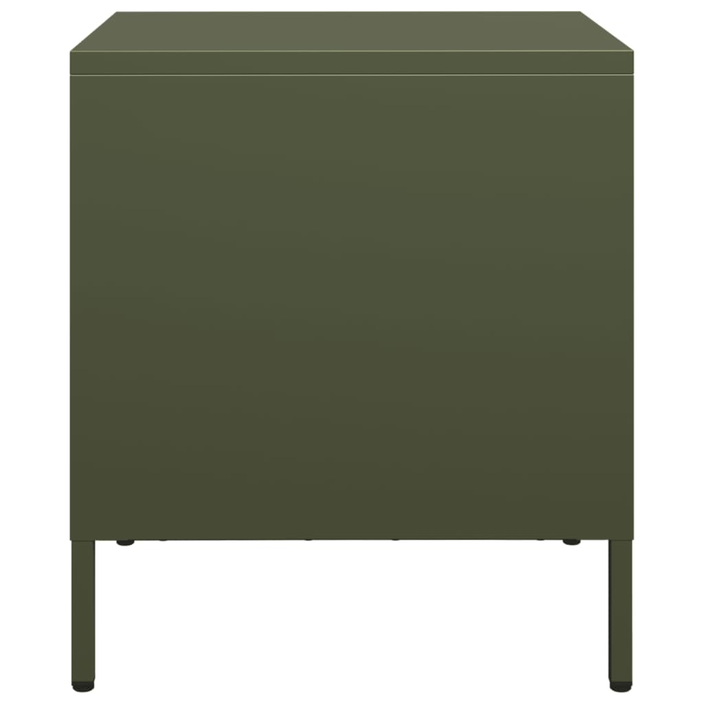 Bedside Cabinet Olive Green 35x39x43.5 cm Steel