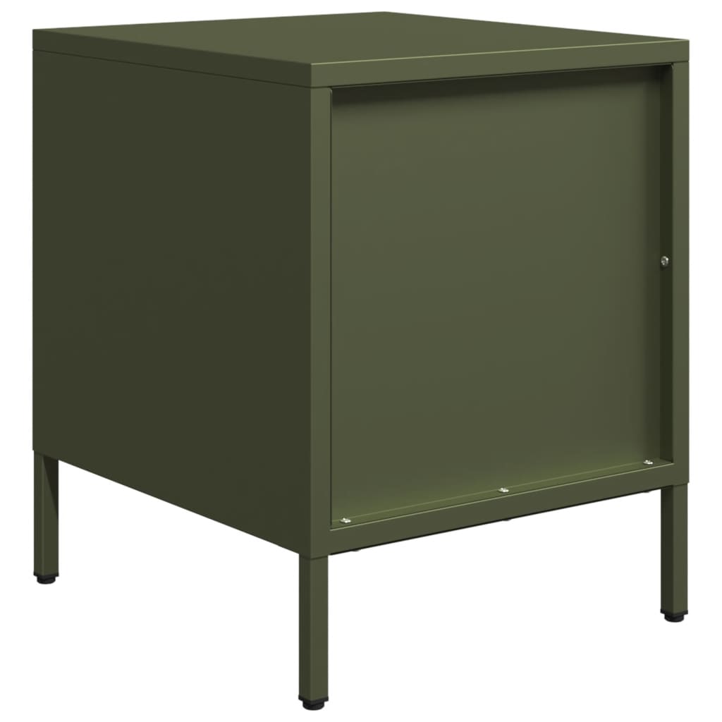 Bedside Cabinets 2 pcs Olive Green 35x39x43.5 cm Steel
