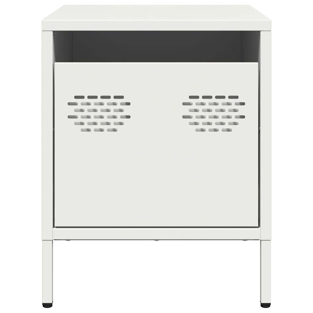 Bedside Cabinets 2 pcs White 35x39x43.5 cm Steel