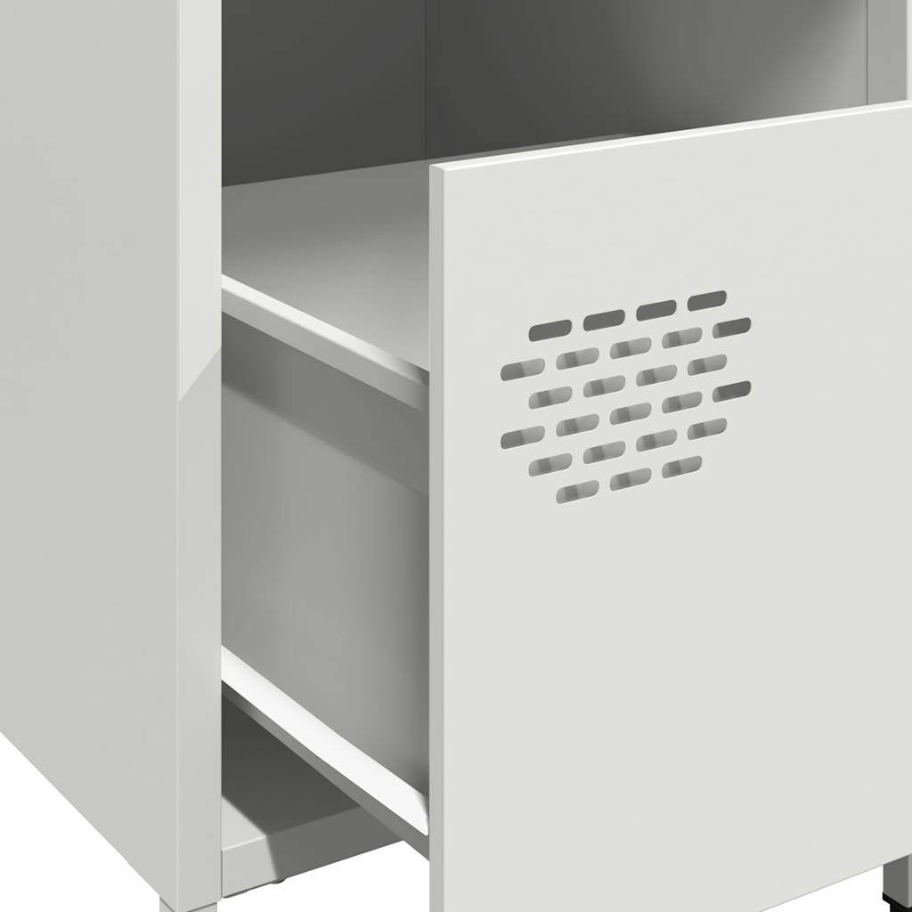 Bedside Cabinets 2 pcs White 35x39x43.5 cm Steel