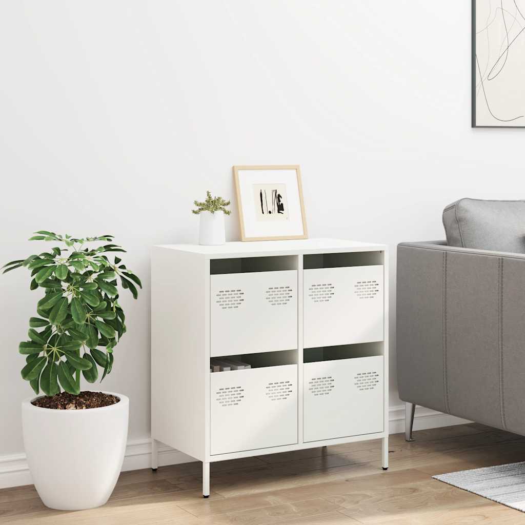 Sideboard White 68x39x73.5 cm Cold-rolled Steel