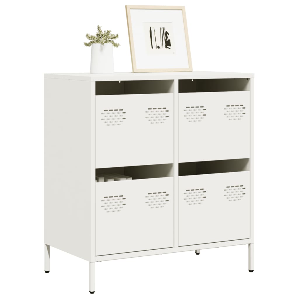 Sideboard White 68x39x73.5 cm Cold-rolled Steel