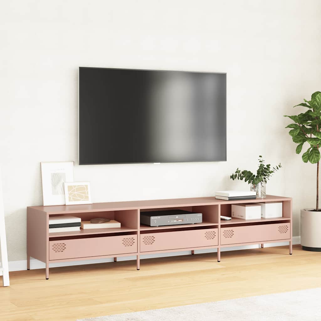 TV Cabinet Pink 202x39x43.5 cm Cold-rolled Steel