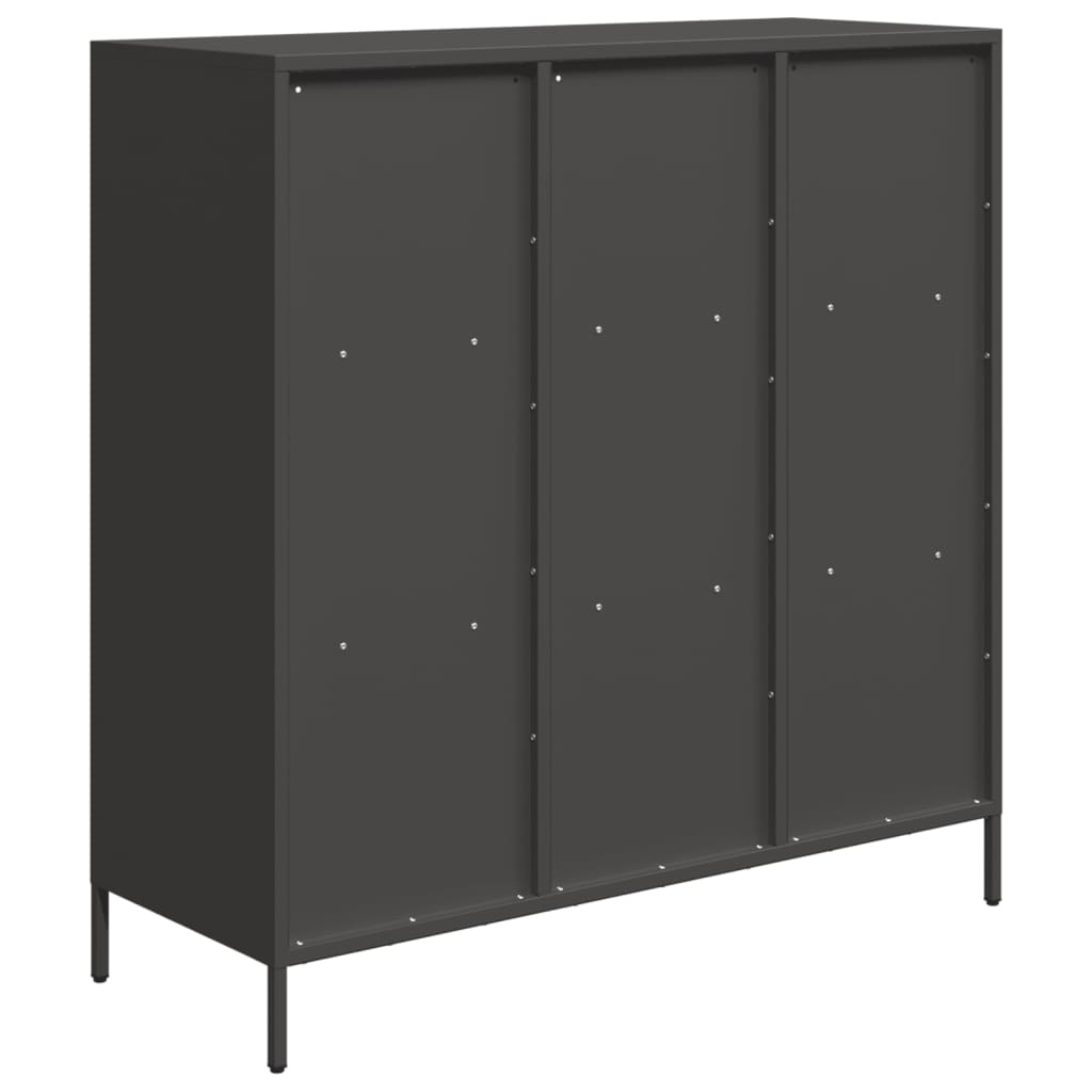 Highboard Black 101.5x39x103.5 cm Steel