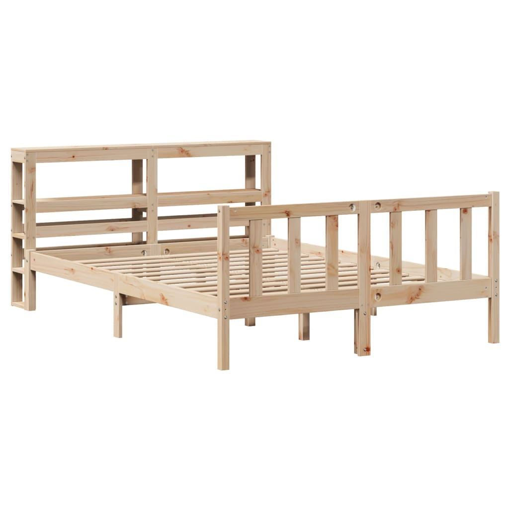 Bed Frame without Mattress 120x200 cm Solid Wood Pine