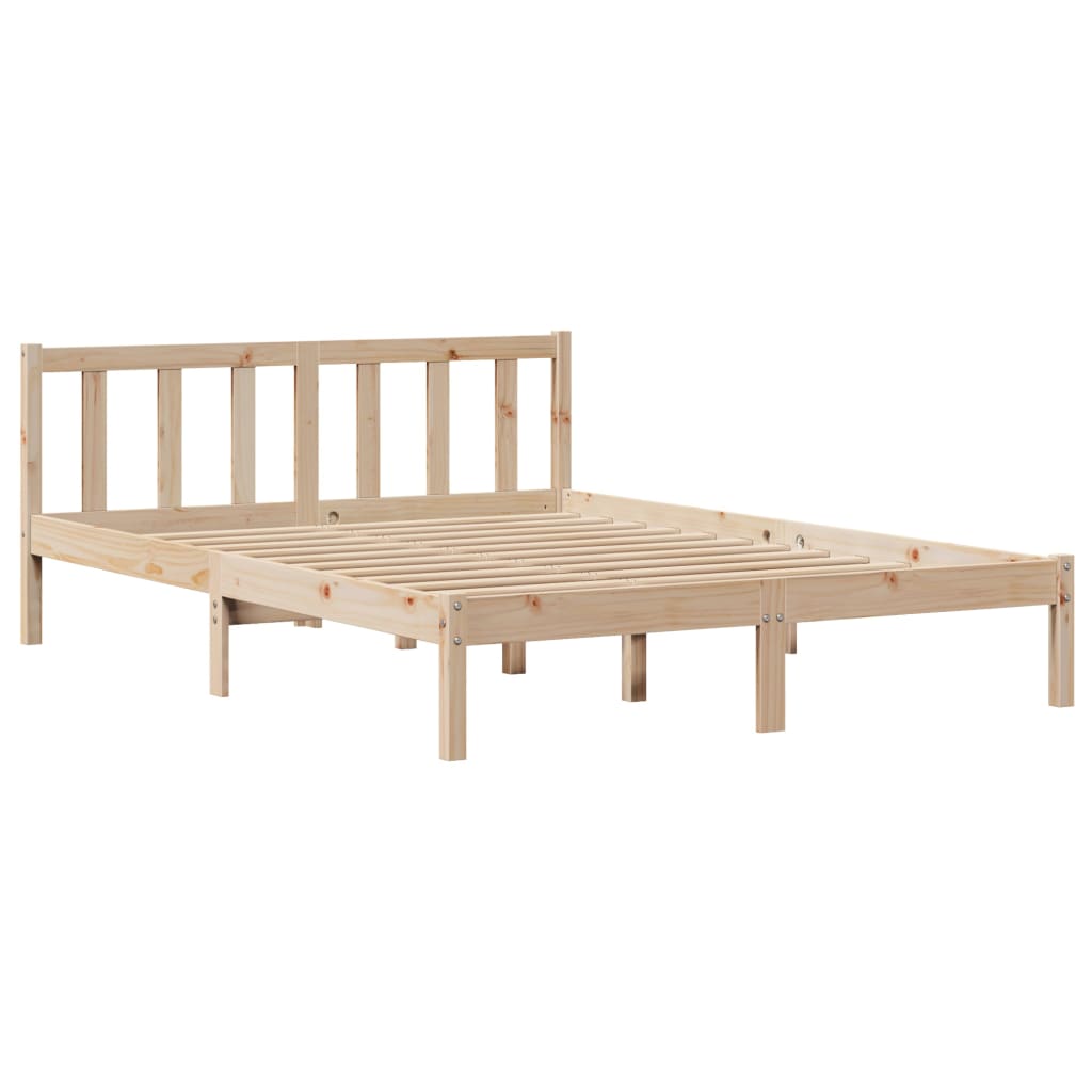 Bed Frame without Mattress 120x200 cm Solid Wood Pine