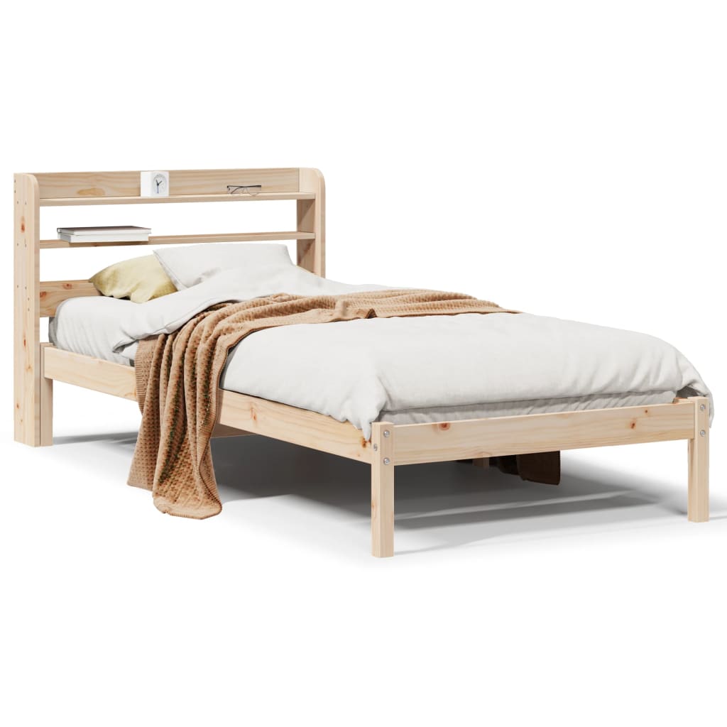 Bed Frame without Mattress 100x200 cm Solid Wood Pine