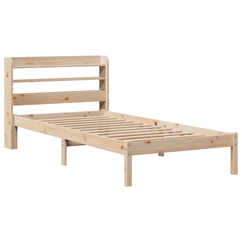 Bed Frame without Mattress 100x200 cm Solid Wood Pine