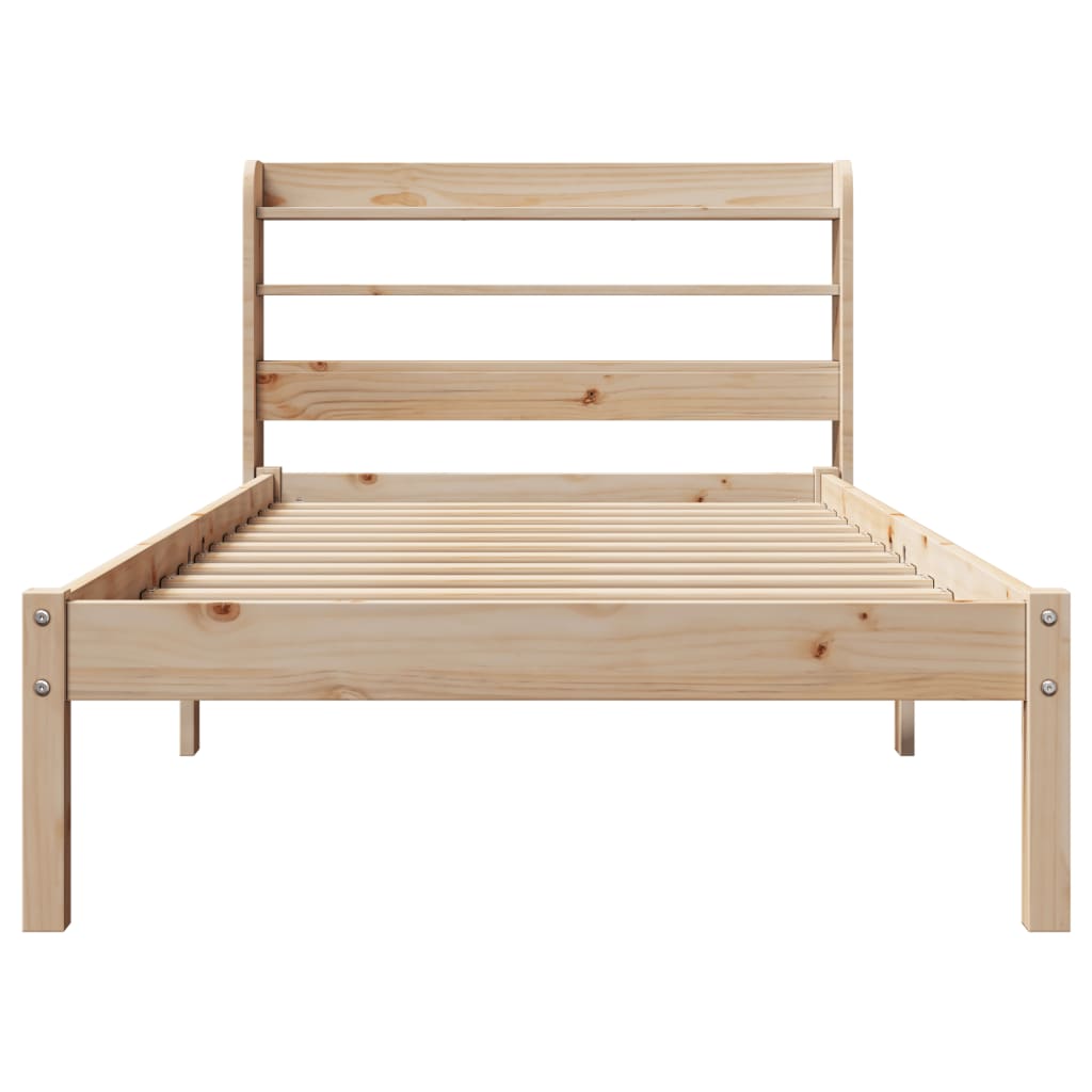 Bed Frame without Mattress 100x200 cm Solid Wood Pine