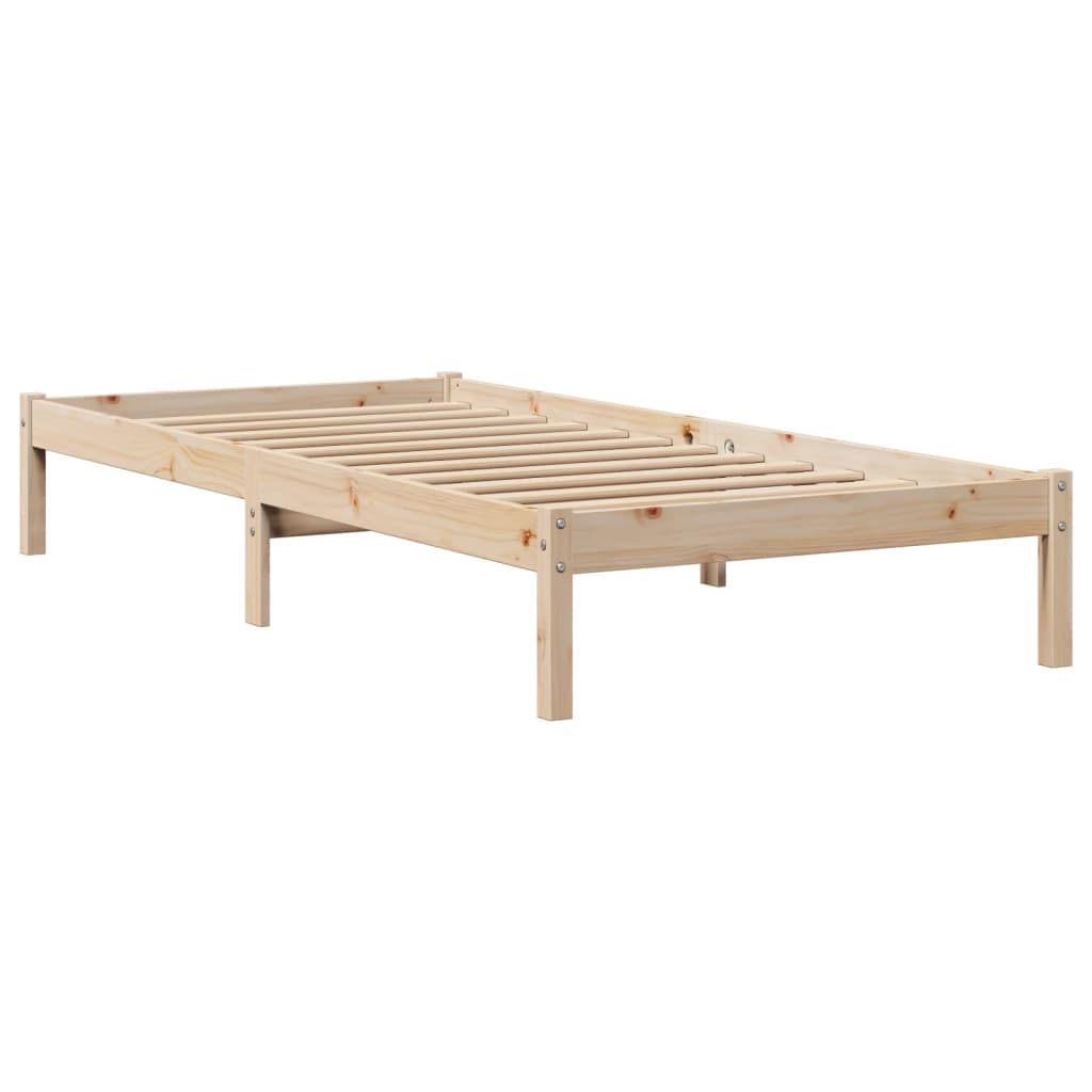 Bed Frame without Mattress 100x200 cm Solid Wood Pine