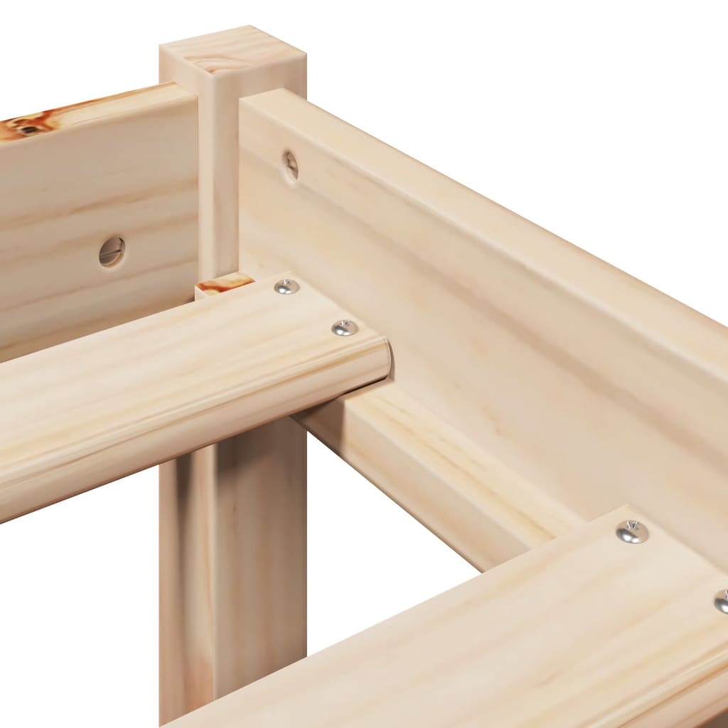 Bed Frame without Mattress 100x200 cm Solid Wood Pine