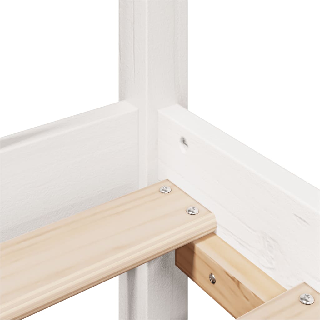 Bed Frame with Headboard without Mattress White 100x200 cm