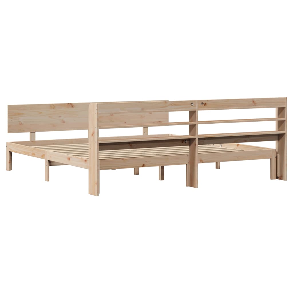Bed Frame with Headboard without Mattress 200x200 cm