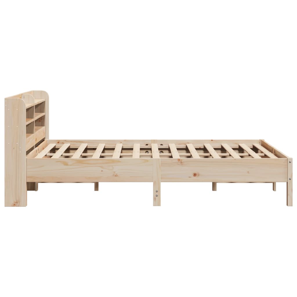 Bed Frame without Mattress 140x200 cm Solid Wood Pine