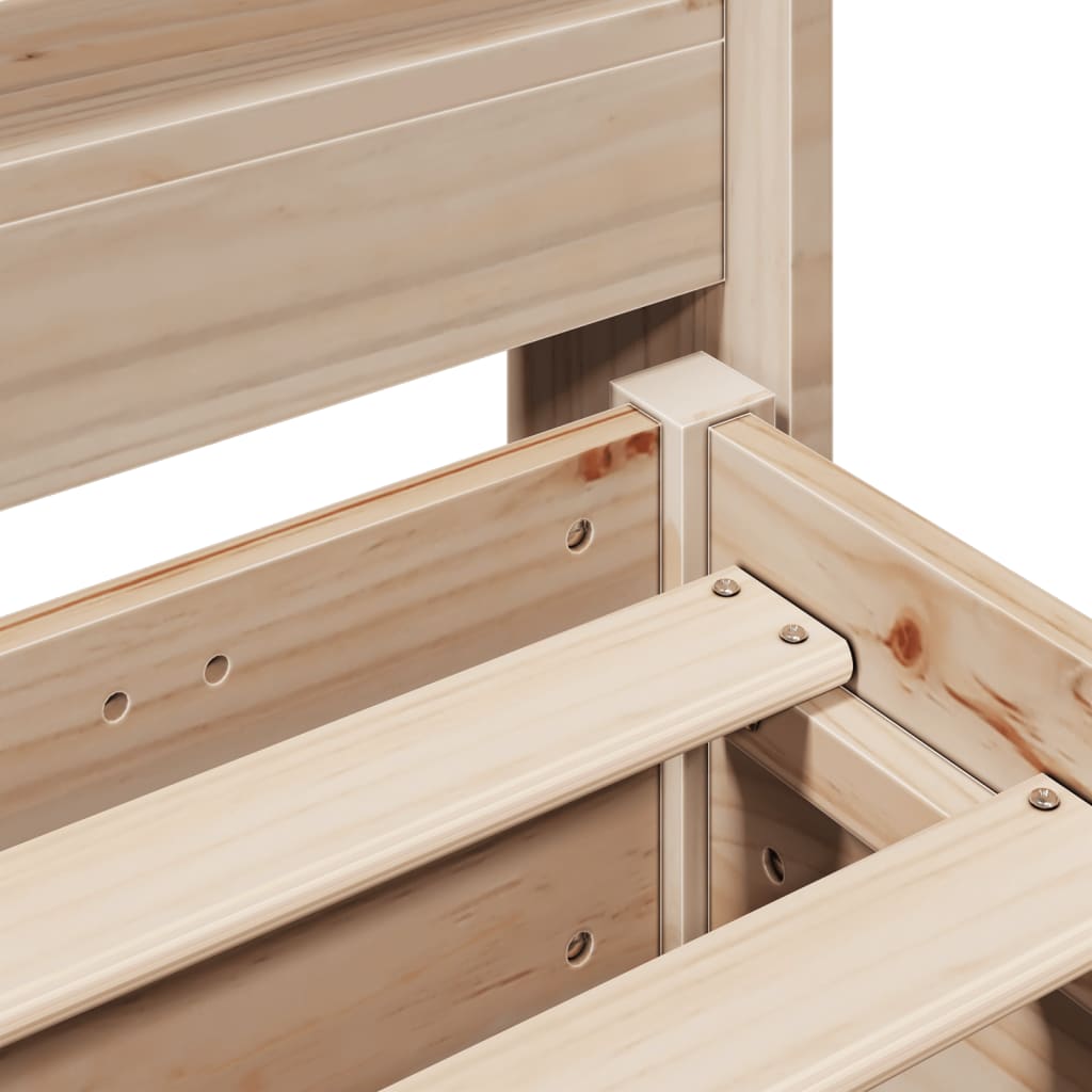 Bed Frame without Mattress 140x200 cm Solid Wood Pine