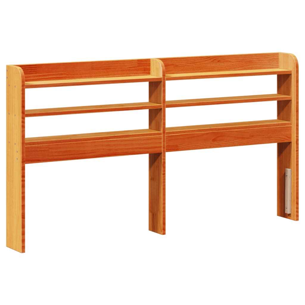 Bed Frame without Mattress Wax Brown 135x190 cm Double Solid Wood Pine