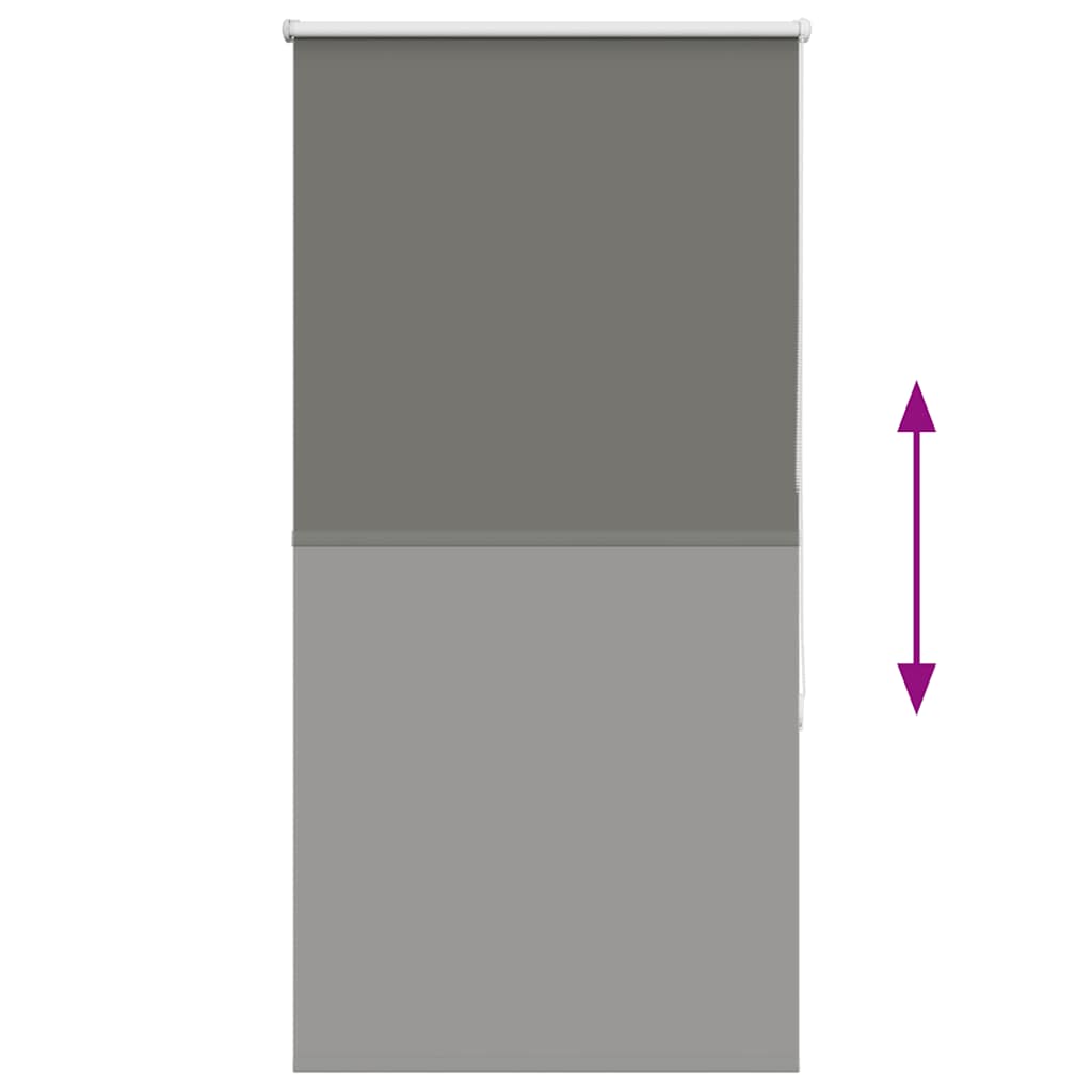 Roller Blind Blackout Grey 85x175 cm Fabric Width 80.7 cm Polyester