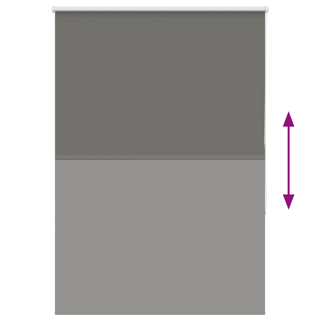 Roller Blind Blackout Grey 100x175 cm Fabric Width 95.7 cm Polyester