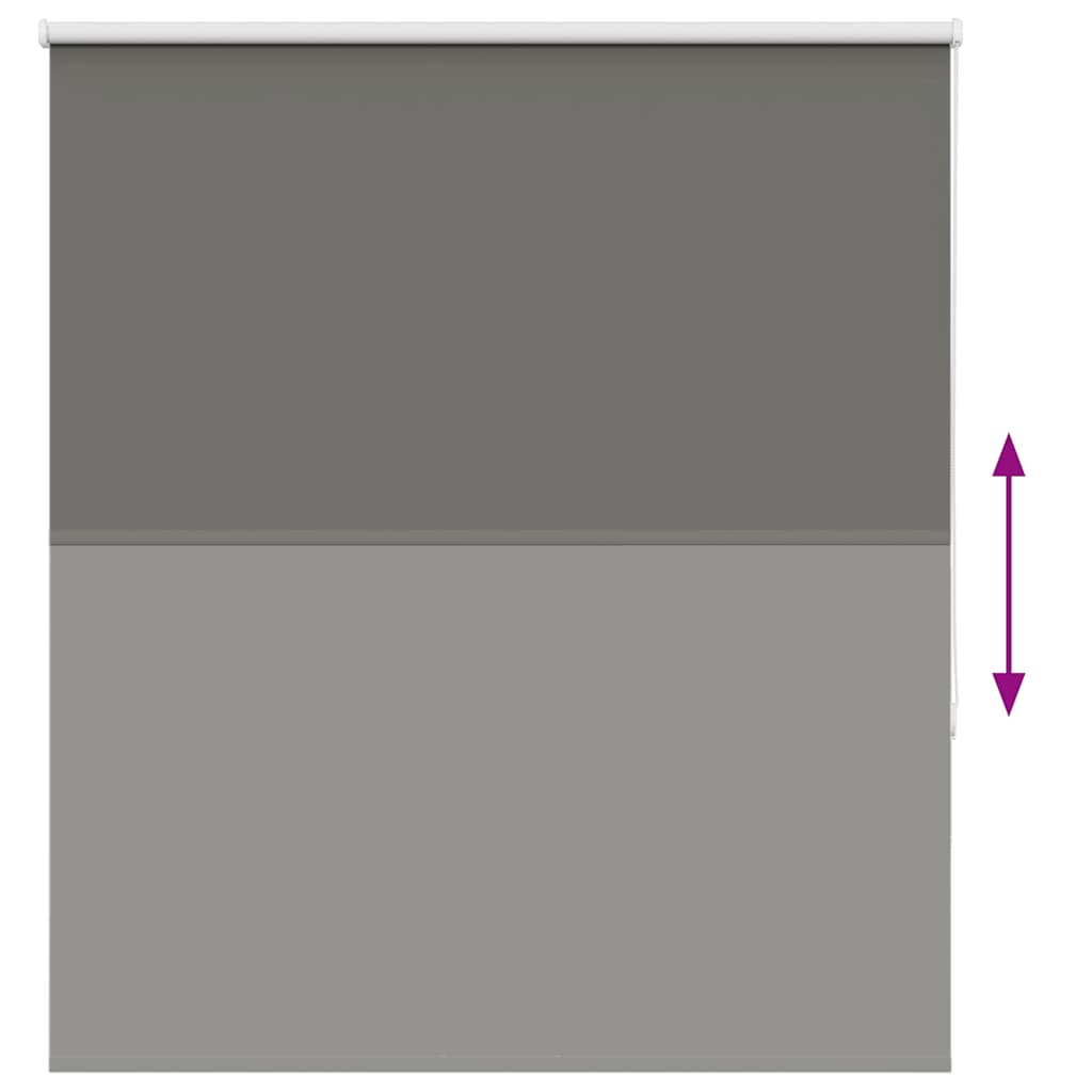 Roller Blind Blackout Grey 140x175 cm Fabric Width 136.6 cm Polyester