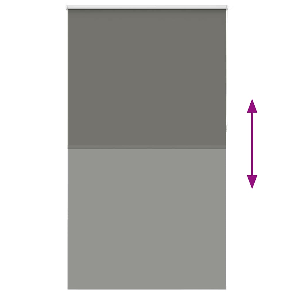 Roller Blind Blackout Grey 120x230 cm Fabric Width 116.6 cm Polyester