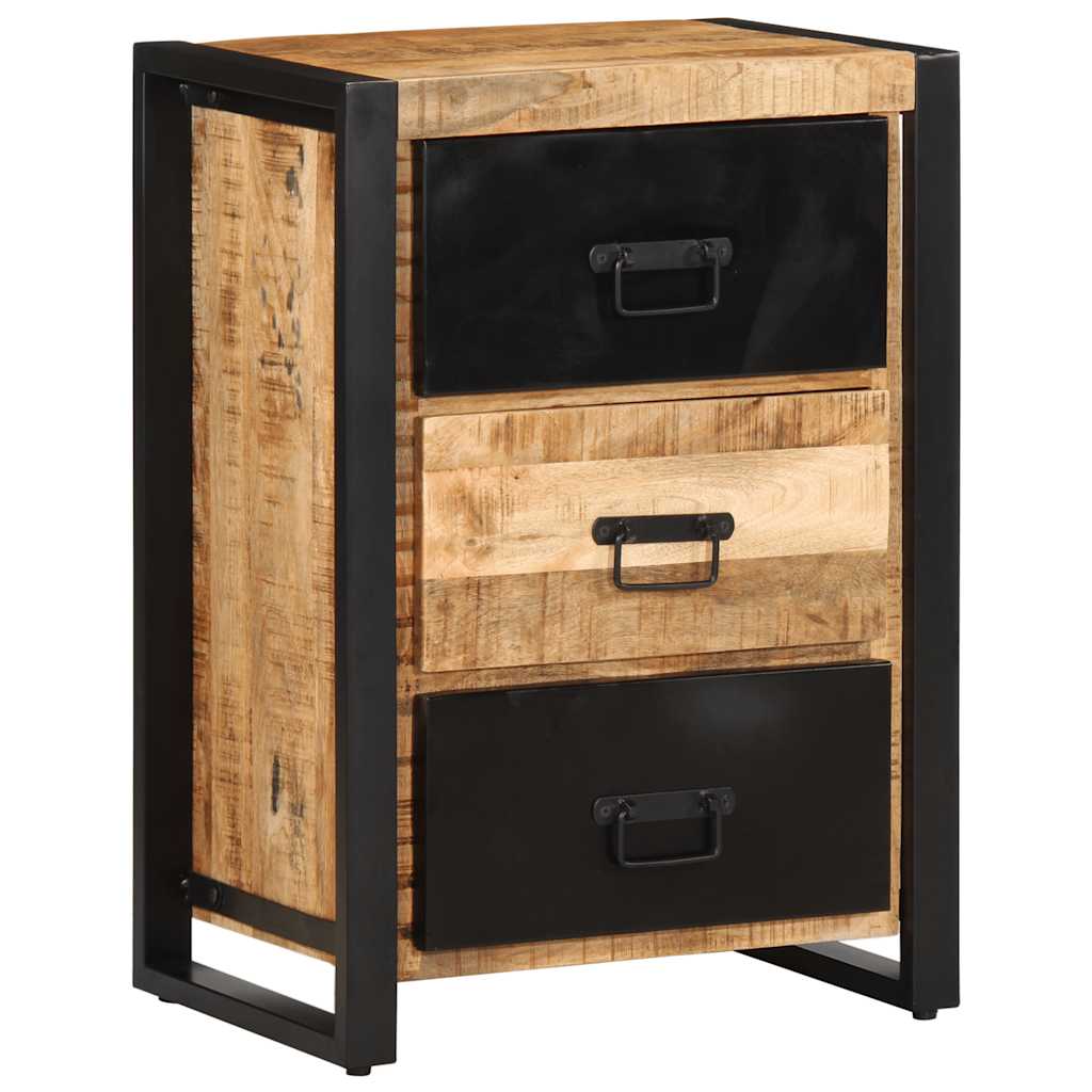 Drawer Cabinet 50x35x70 cm Solid Rough Wood Mango