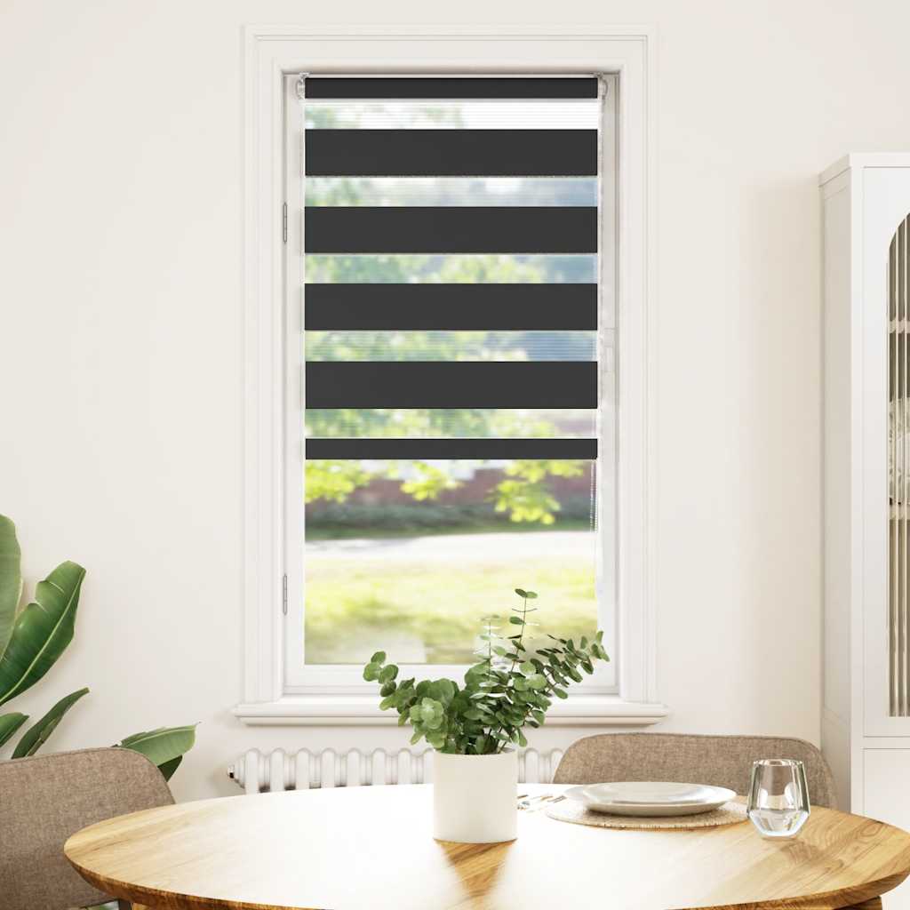 Zebra Blind Black 55x150 cm Fabric Width 50.9 cm Polyester