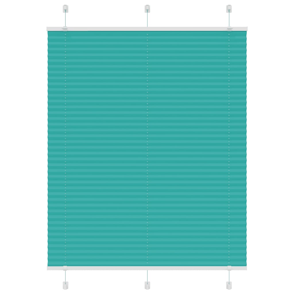 Pleated Blind Petrol Green 110x100 cm Fabric Width 109.4 cm Polyester