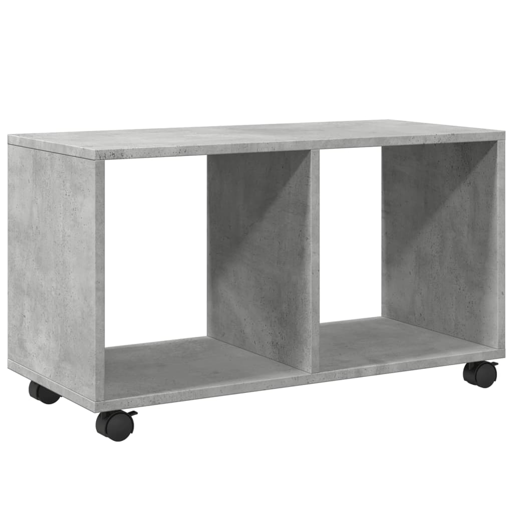Rolling Cabinet Concrete Grey 72x33x42.5 cm Engineered Wood