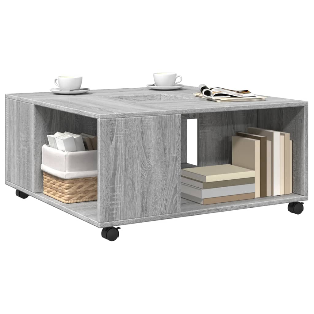Coffee Table Grey Sonoma 80x80x40 cm Engineered Wood