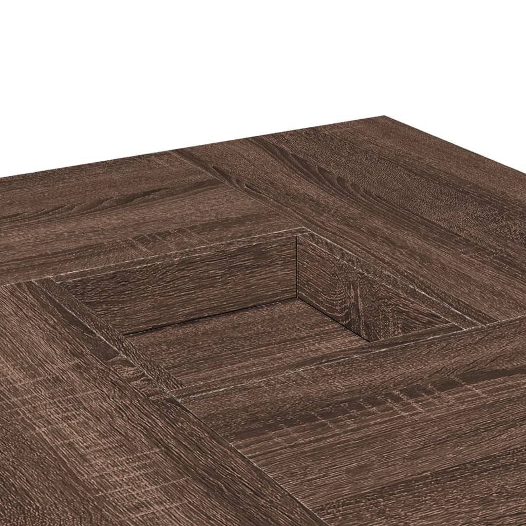 Coffee Table Brown Oak 80x80x40 cm Engineered Wood