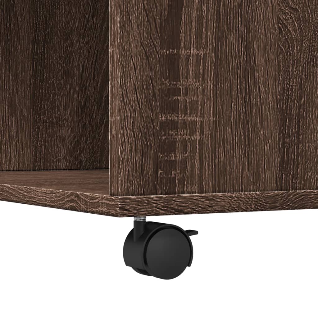 Coffee Table Brown Oak 80x80x40 cm Engineered Wood