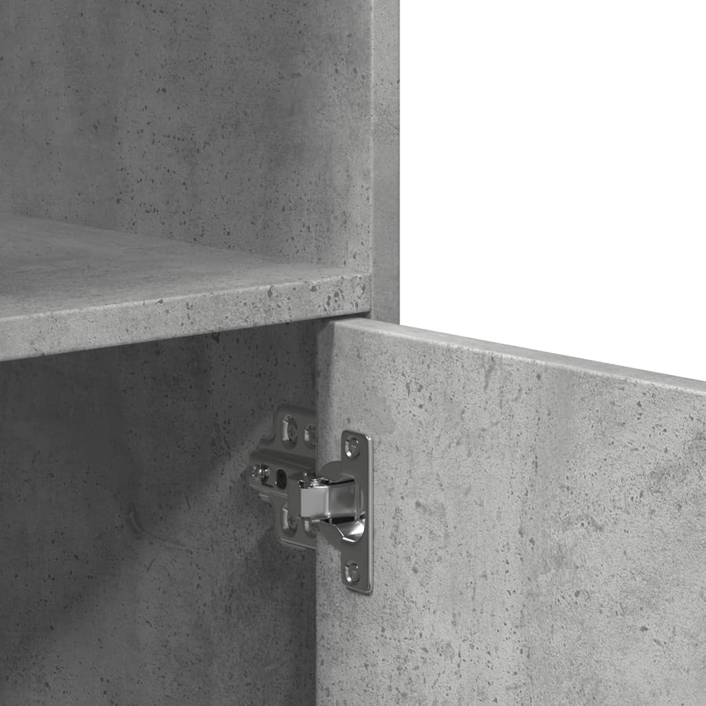 Rolling Cabinet Concrete Grey 55x40x91 cm Engineered Wood