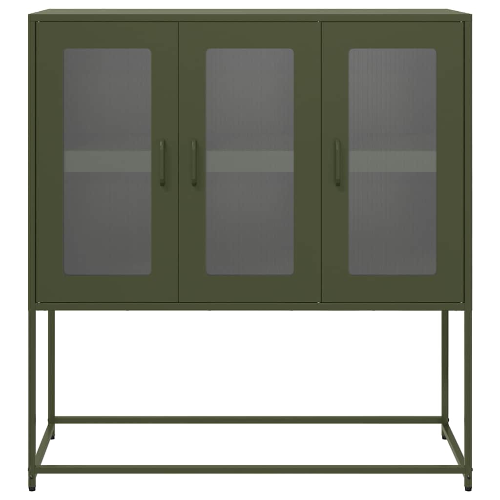 Sideboard Olive Green 100.5x39x107 cm Cold-rolled Steel