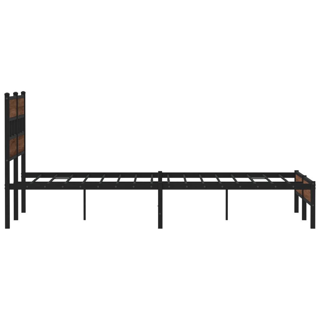 Bed Frame without Mattress Brown Oak 150x200 cm King Size Engineered Wood