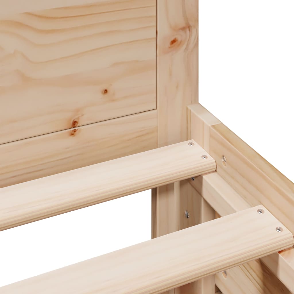Bed Frame without Mattress with Headboard 100x200 cm Solid Wood Pine