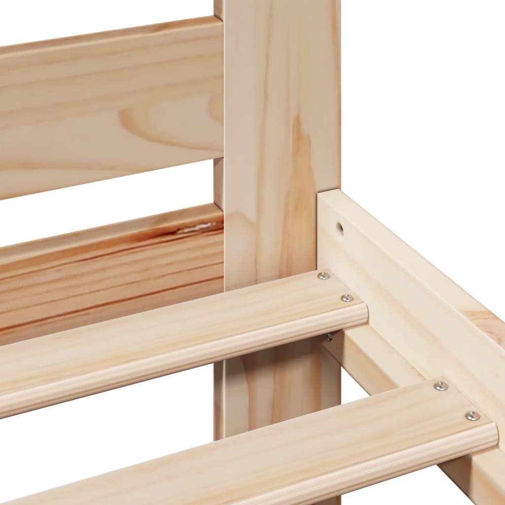 Bed Frame without Mattress 135x190 cm Double Solid Wood Pine
